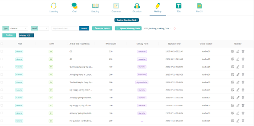 AI Test Grading System Mockup